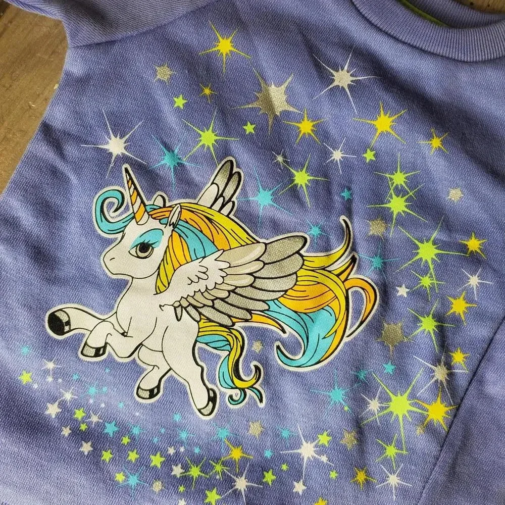 NWT Kidgets Unicorn Baby Girls Sweatshirt Tie Side & Leggings 2 Piece Set Sz 12m